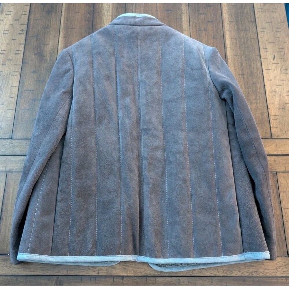Sasson Austrian Style Faux Leather Suede Shearling Jacket Women's Size 11/12 - Picture 10 of 10